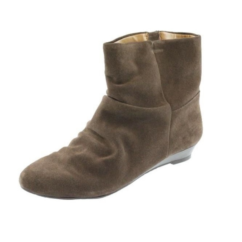 Nine West Suede Ankle Booties in Brown